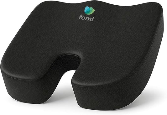 FOMI Extra Thick Water Resistant Seat Cushion (18" x 16" x 3.5") | Orthopedic Memory Foam | Incontinence and Spill Protection | Large Pillow for Car or Truck Seat, Office Chair, Wheelchair