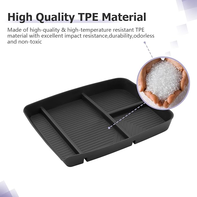 LUWU Low Center Console Organizer Compatible with 2026 Hyundai Palisade Calligraphy Accessories Armrest Console Organizer Armrest 2026 Palisade Lower Storage Tray w/o Cup Holder(ONLY for 7-Seat)