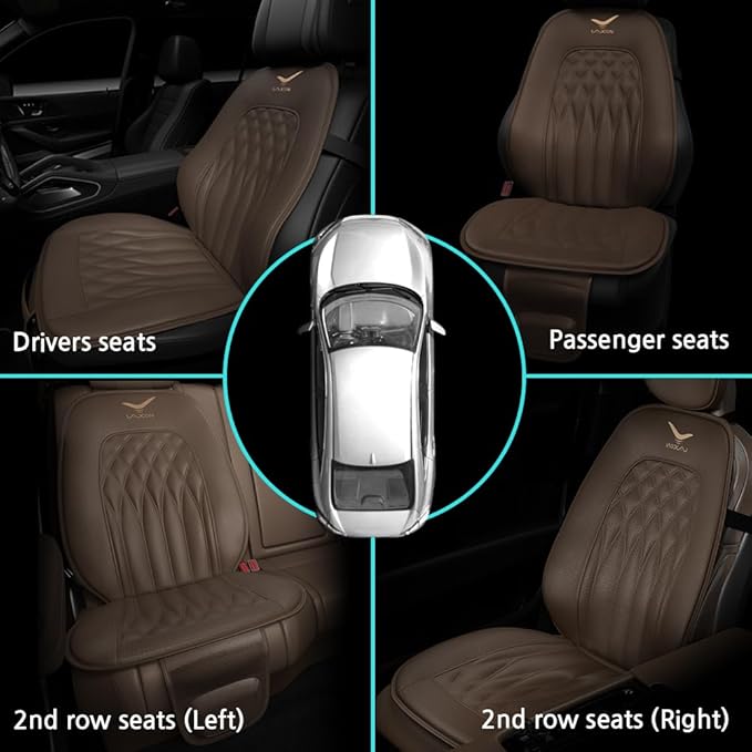 Laxon Vehicle Seat Air Massage Cover. Tailored for Long-Distance Truck Drivers with Long Driving.11 Air Cells Dynamic Work 3 Massage Mode for Back & Hip. Relax Muscles While Driving (Choco)