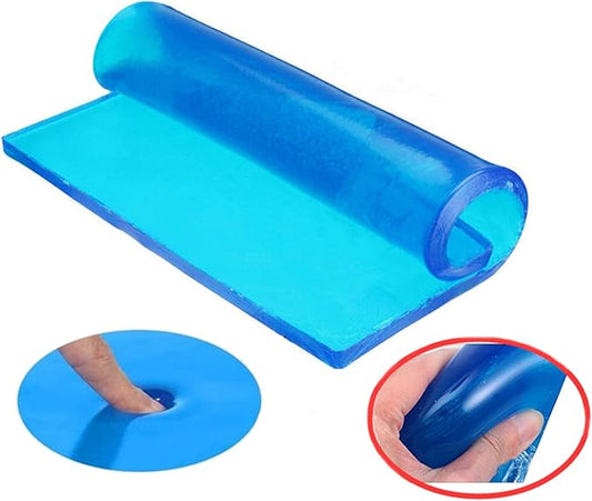 Motorcycle Seat Gel Pad Car Driver Seat Cushion Shock Absorption Mats Reduce Fatigue Comfortable Soft Cooling Fabric DIY Seat Pad Office Chair Seat Cushion (48 x 35 x 2cm)