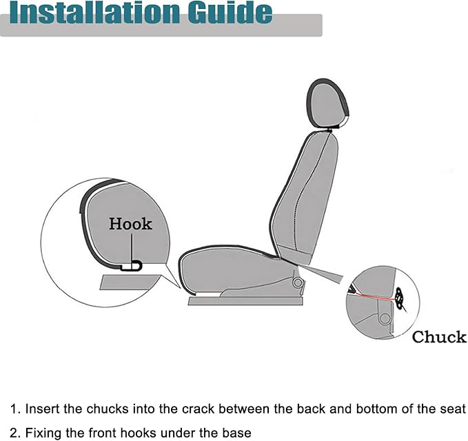 West Llama Linen Front Car Seat Cover Protector Anti-Slip Bottom Seat Cover Fits 95% of Vehicles,Wrapping Around The Bottom,Diamond Pattern(Beige-2Pcs)