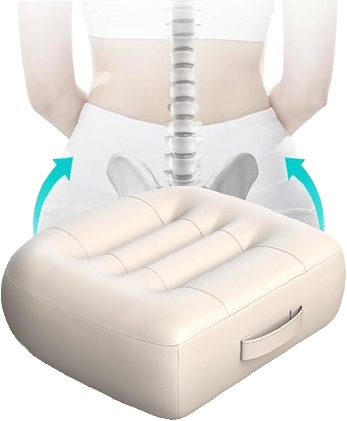 Adult Booster Seat for Car/Portable Booster Seat for Driver/Breathable Non-Slip Seat Cushions with Practical Handle for The Car, Office, Wheelchair, Broader Vision, 17.7"x15.7"x4.7"（Beige）