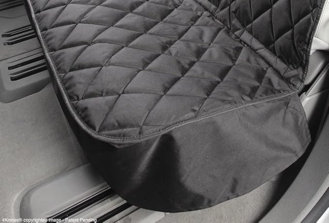 4Knines Dog Seat Cover for Back Seat, Heavy Duty Waterproof Rear Seat Protector for Small Trucks, SUVs, Cars - Fits 60/40 Split Bench with Middle Seat Belt, Non-Slip Dog Backseat Cover (Regular, Camo)