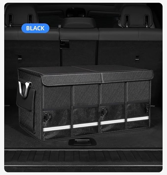 Collapsible Multi Compartment Car Trunk Organizer,SUV Trunk Organizer, suitable for Car Accessories Interior for Women and Men (JB-06)