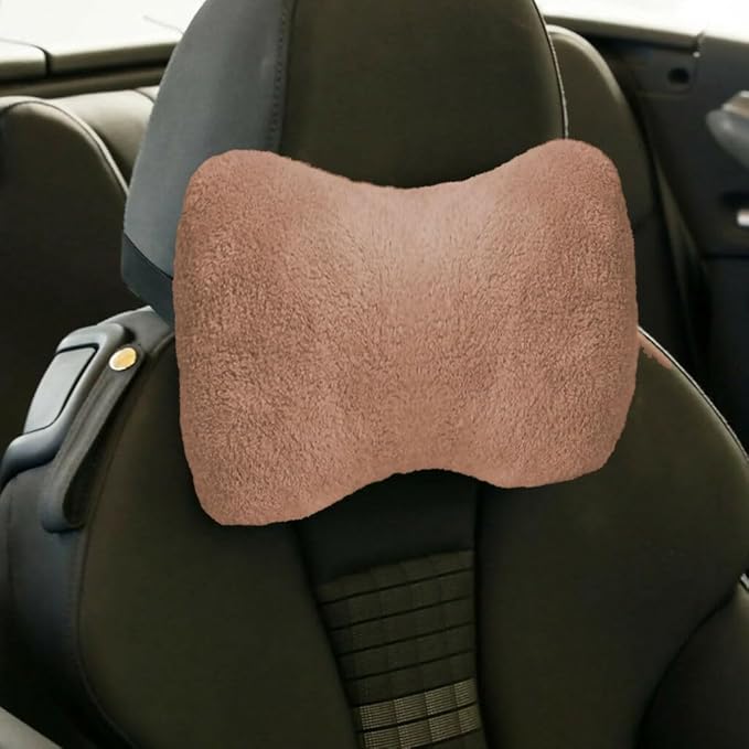 Memory Foam Car Neck Pillow for Driving - Ergonomic Headrest Pillow with Adjustable Strap - Car Seat Neck Support Cushion - Relieves Neck Pain for Road Trips & Daily Commutes Universal Fit Car Pillow