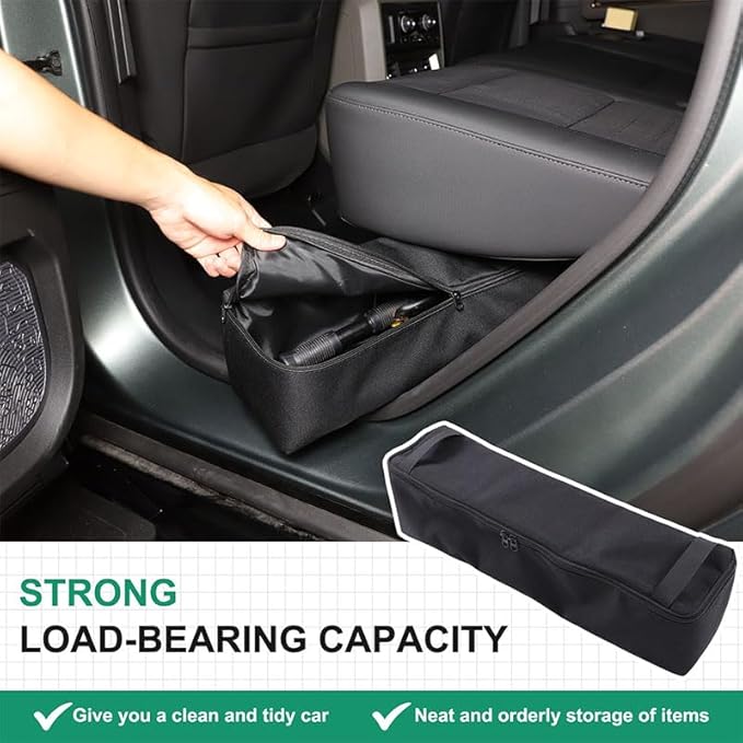 Under Seat Organizer for Hummer EV Accessories Backseat Rear Hidden Under Seat Storage Bags Portable Waterproof Foldable Storage Tool with Handle for Hummer EV SUV 2024 2025 2026