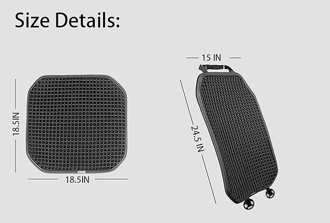 New Summer Vented Cooling Air Mesh Seat Cushion Pad for Car,Universal Ventilated Breathable Seat Cover Fits Car SUV Truck Van Pickup of Driving Seat for Men Women (Black-SeatCushion-1PCS)