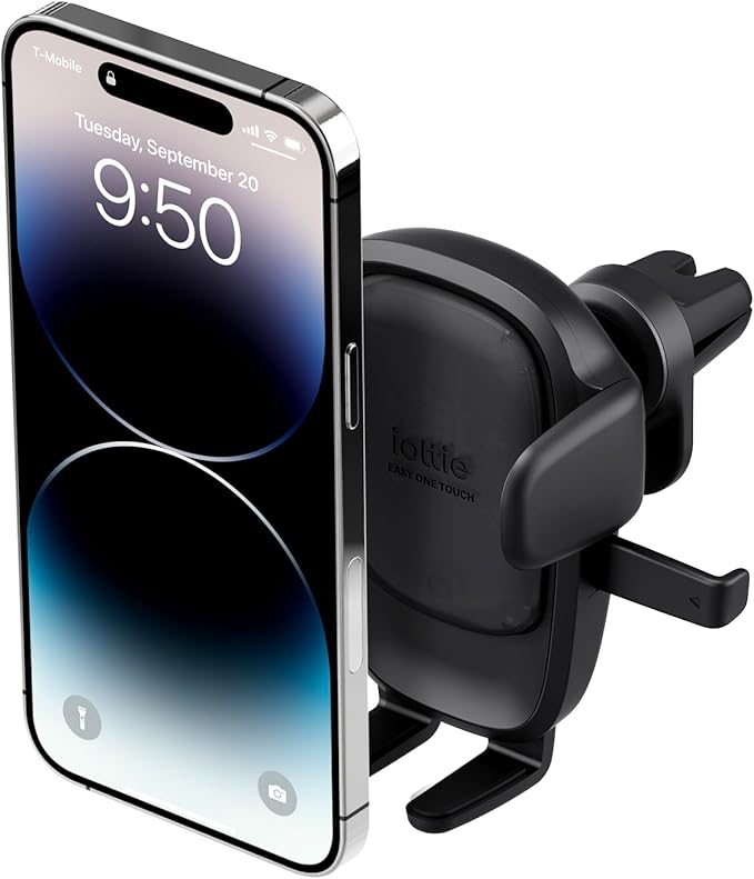 iOttie Easy One Touch Advanced Air Vent Car Phone Mount - Universal Cell Phone Holder for iPhone, Google, Samsung, Moto, LG, and All Other Smartphones