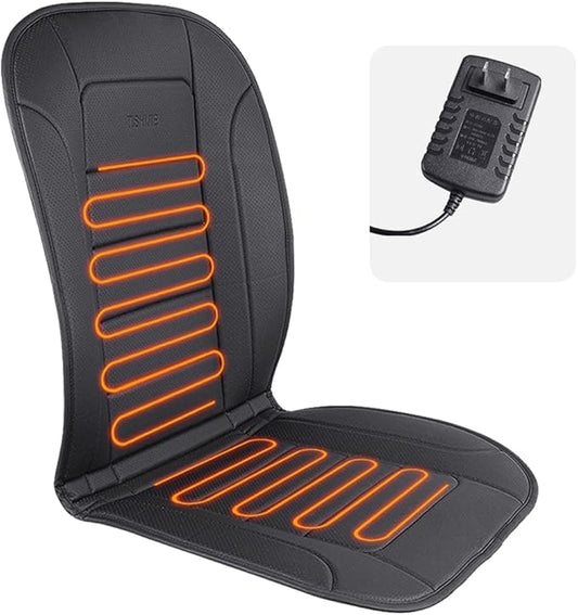 Heated Seat Cushion for Office Chair with Temperature Control and Timer, Back and Seat Heating - for Office/Home Use