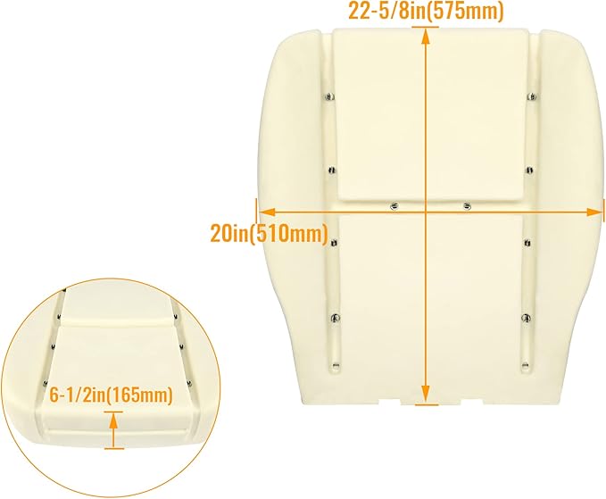 KUAFU Bottom Seat Foam Cushion Pad Compatible with 2007-2014 Chevy Silverado 1500 2500HD 3500HD LT LS LTZ Z71 Front Driver Side Beige