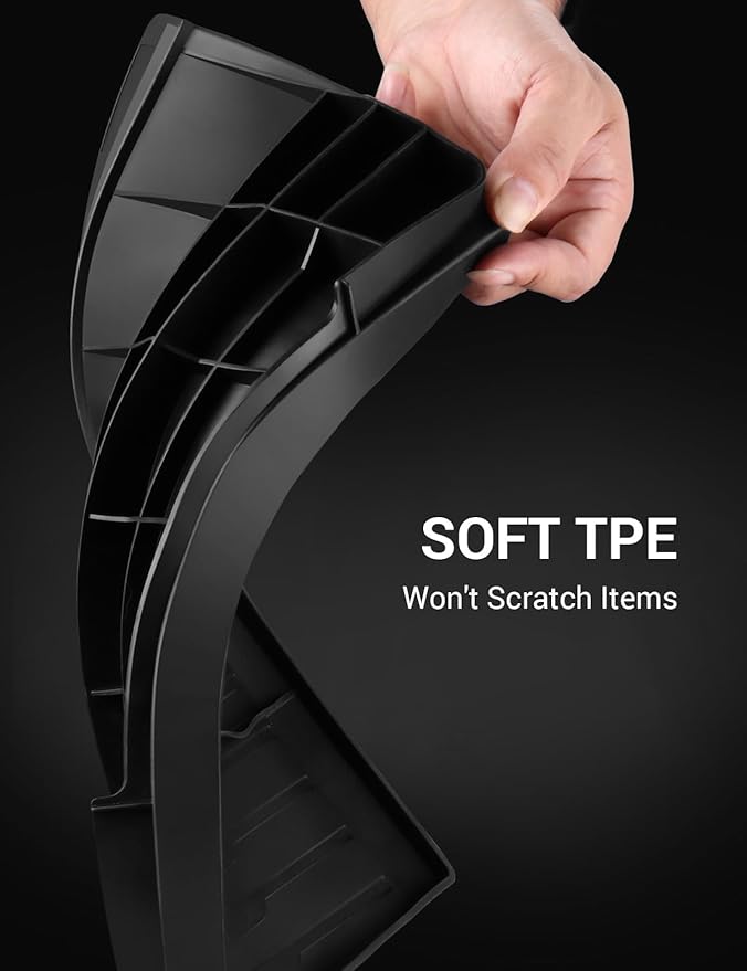 BASENOR Tesla Model Y Model 3 Center Console Behind Screen Storage Box, (Proprietary Design) Dashboards Hidden Organizer Tray Sunglasses Holder for 2017-2023 Model 3 2020-2024 Model Y