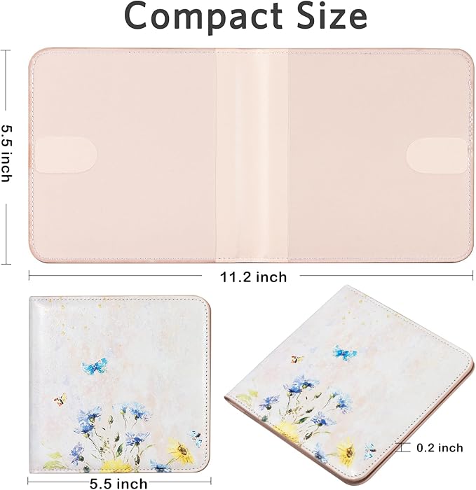 CoBak Car Registration and Insurance Holder - Vehicle Glove Box Car Organizer, Auto Truck Comparment Accessories Case for Essential Document, Driver License, Cards (Oil Painting Pink)