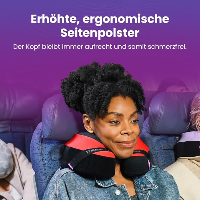 Cabeau Travel Neck Pillows for Airplanes – The Neck’s Evolution, TNE S3 – Supportive Memory Foam Design for Long Haul Flights – Attachable Seat Straps and 360° Support (Berlin Grey)