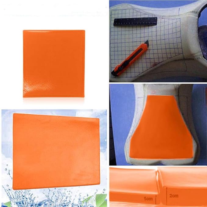 Motorcycle Seat Gel Pad Car Driver Passenger Seat Cushion Shock Absorption Mats Soft Cooling DIY Gel Pad Comfort Long Sitting Office Chair Wheelchair Seat Cushion Orange (25 x 25 x 2cm)