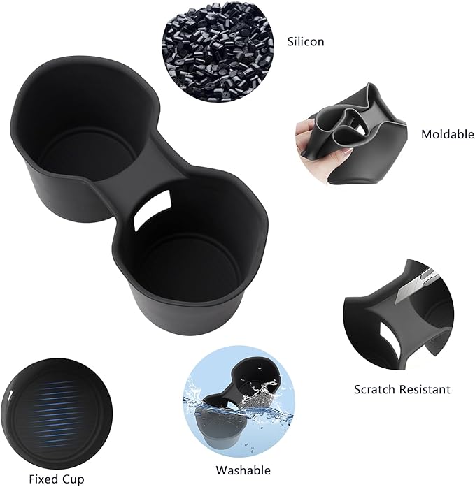 Center Console Cup Holder Insert Protector Compatible with 2025 Forester (Base/Premium/Sport/Wilderness/Limited/Touring) Interior Accessories Car Cup Holder for Forester 2025