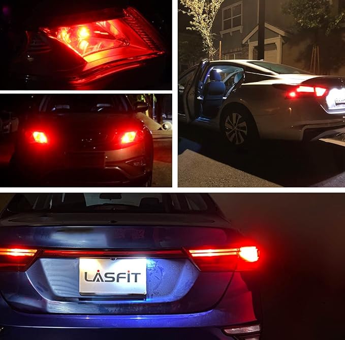 LASFIT 194 LED Bulb Red 168 T10 192 2825 W5W LED Bulb Canbus Error Free, Non-Polarity 400LM Extremely Bright for Dashboard Light, Dome Map Courtesy Door Trunk Cargo Lights, Pack of 2
