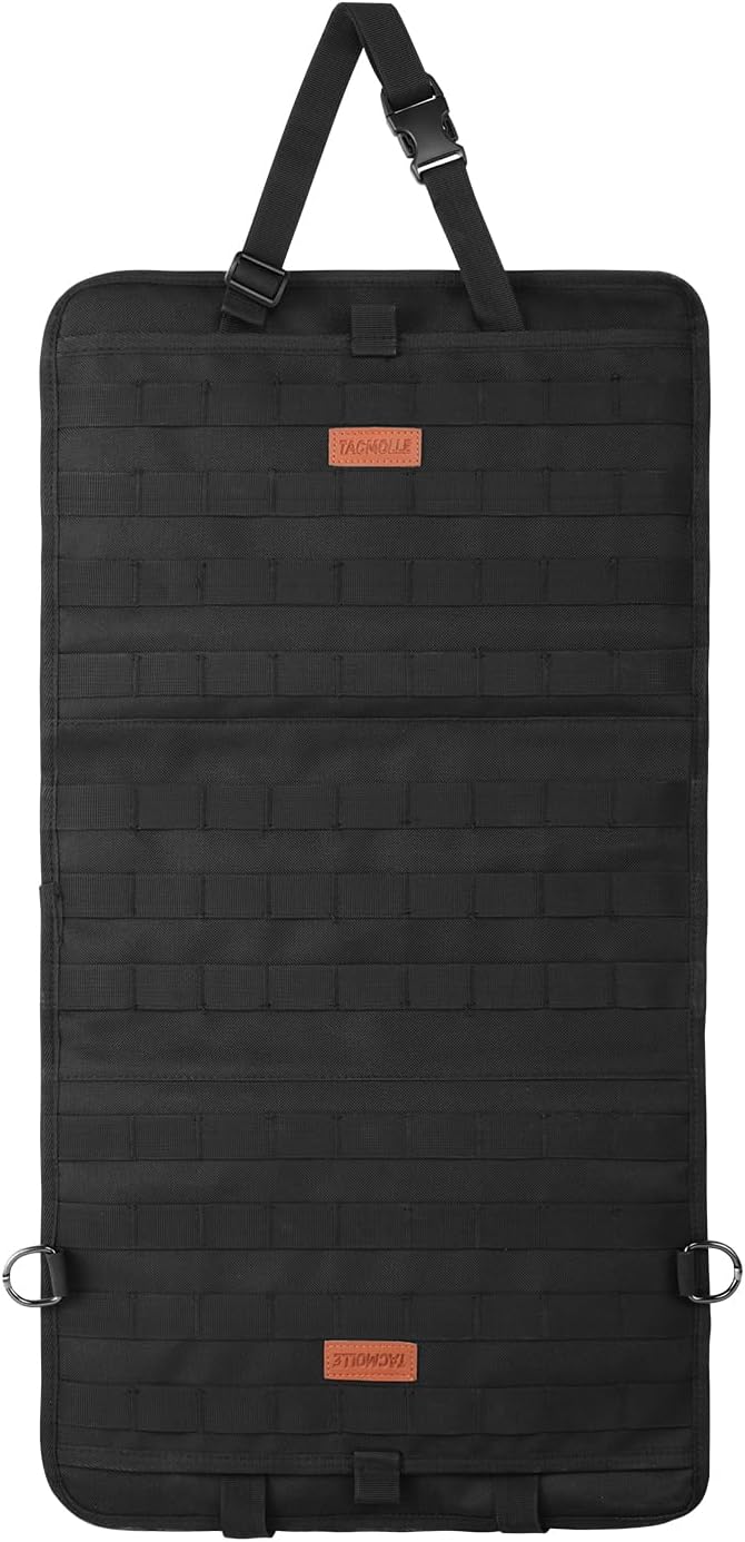 Seat Back Organizer – Convertible Front Seat Organizer Bag with Shoulder Strap, 2 in 1 Tactical Car MOLLE Panel Back Seat Car Organizer for All Vehicles