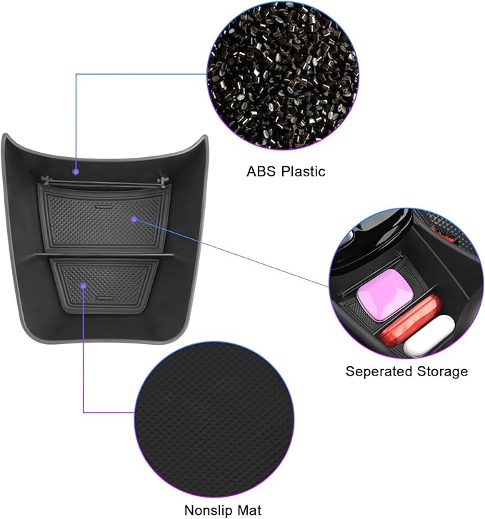 SXCY Fit for 2024 2025 Chevy Trax Center Console Organizer 2024 2025 Chevy Trax Accessories (LS LT 1RS 2RS ACTIV) Console Tray for 2024 Trax Console Organizer 2024 Trax Console Organizer Tray Black