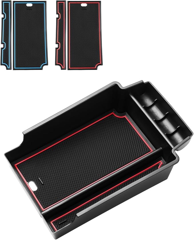 Autorder Center Console Organizer for 2019-2025 Chevy/Chevrolet Blazer Accessories Armrest Storage Box Secondary Insert Tray with 2 Color Mats
