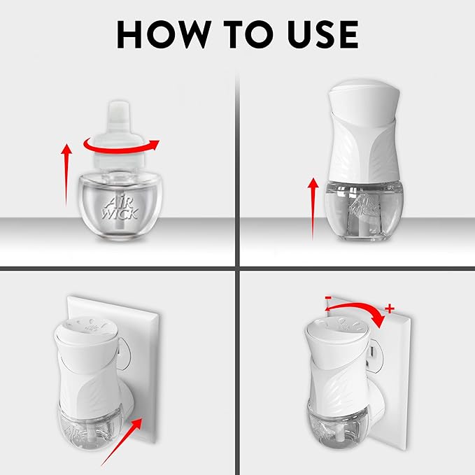 Air Wick Plug in Scented Oil Refill, 5 ct, Fresh Watermelon & Berries, Air Freshener, Essential Oils, Spring Collection