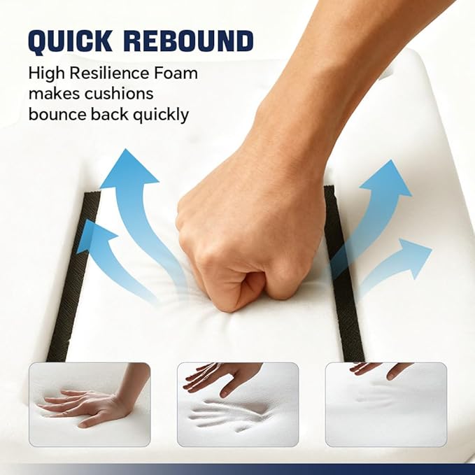 PIT66 Cushion Compatible with 2004-2005 Dodge Ram 1500 2500 3500 Driver Left Seat Bottom Foam Pad Insert Replacement (Beige)