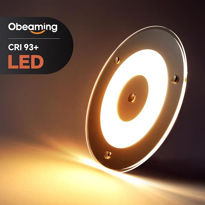 7.3 Inch 12 Volt LED Ceiling Dome Light, 720LM Dimmable Interior Light for RV Boat Camper Van Caravan Truck Motorhome Interior Lighting, Blue Light & Touch Switch(Warm White)