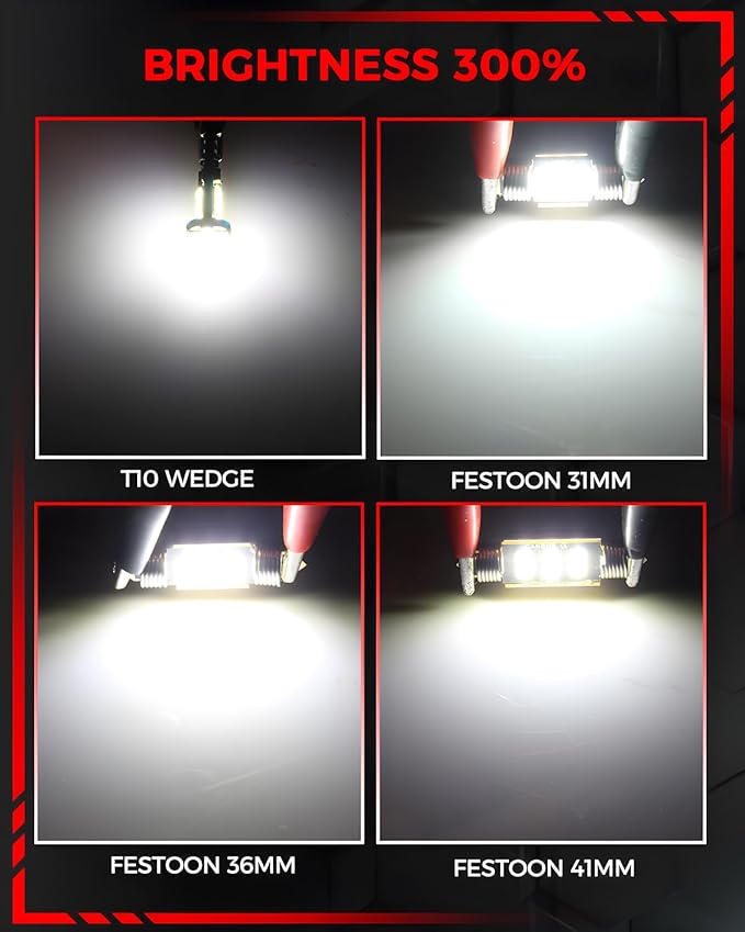 LED Interior Light Kit Package Replacement for Subaru Forester 2014 2015 2016 to 2021 2022 2023 2024, Super Bright 6000K White