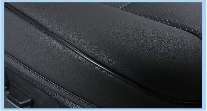 Luxury PU Leather Car Seat Cover Protector Front, Bottom Single Seat Cover-Compatible with 90% Vehicles (Width 20.8 ×deep 21×Thick 0.2 inch) (Black)