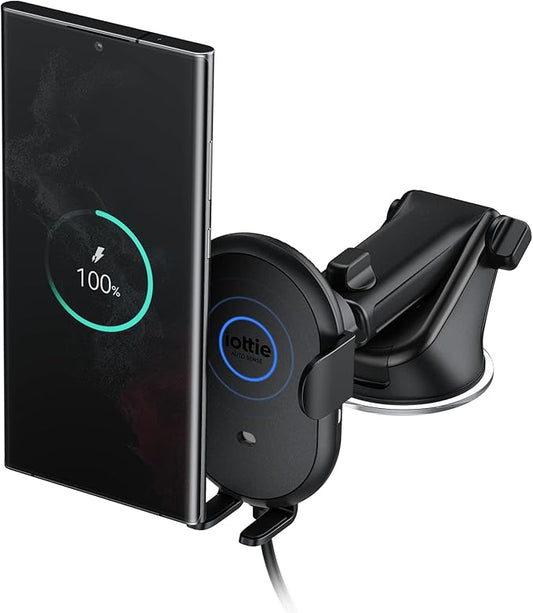 iOttie Auto Sense 2 Dash & Windshield Car Phone Holder with Qi Wireless Charging – Auto Clamping Phone Mount & Charger for iPhone, Google Pixel, Samsung Galaxy, Huawei, LG (Adapter Not Included)