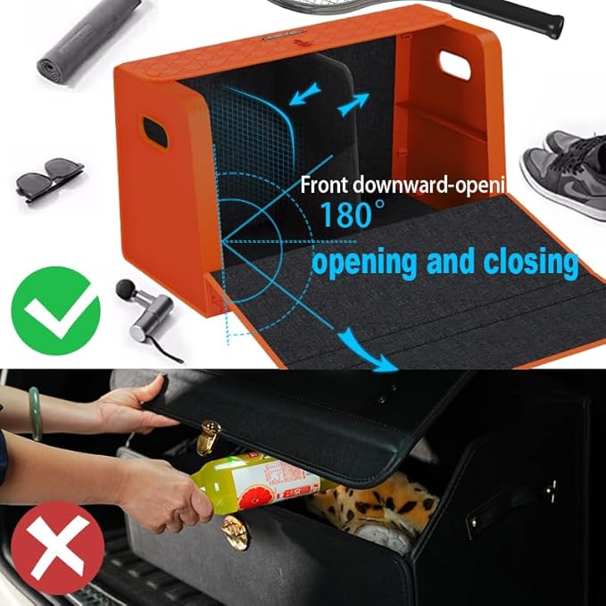 GMQ Car Trunk Organizer for SUV,Car Organizers and Storage with Collapsible Storage, Large Capacity for SUV, Truck, MPV (Red)