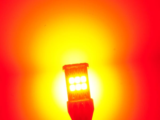 912 921 LED Bulb for Backup Reverse Lights, 2835 15-SMD Chipsets Error Free 300% Super Bright 906 922 W16W T15 LED Lights - (Pack of 2, Red)