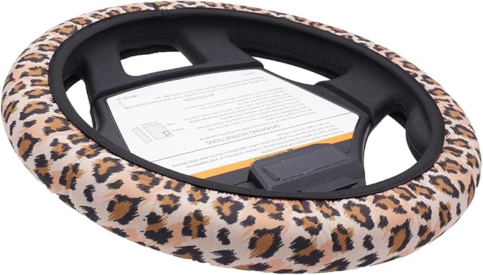 Neoprene Golf Cart Steering Wheel Cover - Universal Fit (13"-15"), Lightweight, Portable, Machine Washable, Trusted by Golf Industry Pros - 38 Animal Print