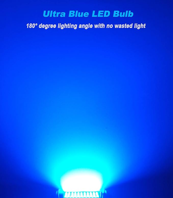 Serundo Auto 578 Led Festoon Bulb 211-2 Led Car Bulb 41mm 42mm 1.65in 212-2 Bulb for Car Map Light Dome Light, 22SMD 3014 Chips Interior Led Festoon Bulb,Pack of 6pcs Blue Color