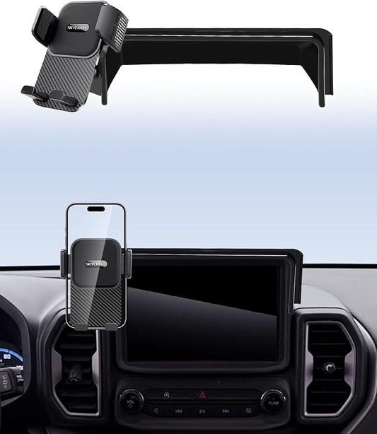 Car Phone Holder for Ford Bronco Sport 2021 2022 2023 2024 Accessories 8-Inch Screen Fixed Clip, Automobile Cradles Phone Mount, Cell Phone Base Not Block Air Vent(NOT FIT 2025, NOT FIT Bronco)