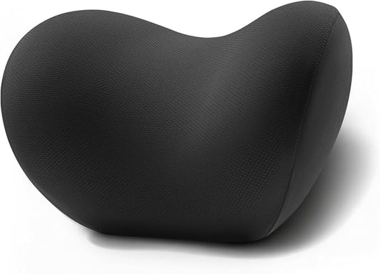 BEBAS Memory Foam Car Headrest Pillow - Breathable Neck Support Pillow for Driving, Universal Fit Cars/SUVs/Tesla/Toyota & Office Chair, Removable Cover (Black, 1-Pack)