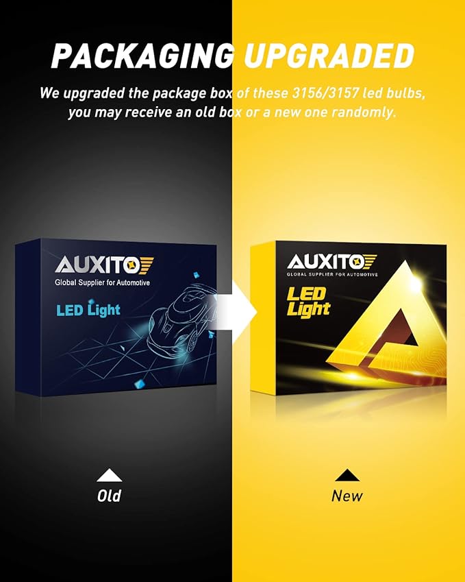 AUXITO 3157 LED Bulbs Reverse Lights, Super Bright 3056 3156 3057 4157 LED Bulbs with Projector for Reverse Back Up Lights Tail Brake Signal Parking Lights, 6000K White