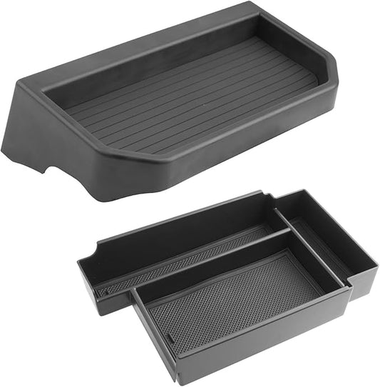 LUWU for 2025 2026 Pathfinder Center Console Tray Set 2022 2023 2024 2025 2026 Nissan Pathfinder SL/Platinum/Rock Creek Accessories Dashboard Storage Tray Armrest Console Organizer 2-Pack