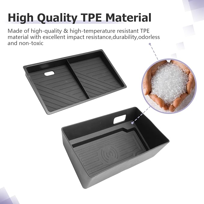 LUWU Center Console Organizer Tray for 2025 2026 GMC Yukon Open Pocket Organizer Storage Hidden Secret Compartment 2-Layer (Not for Yukon Denali/Ultimate)