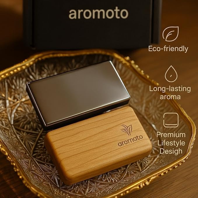 Wooden Car Air Freshener – Premium Natural Scents for Every Drive – Car Odor Eliminator (Teak)