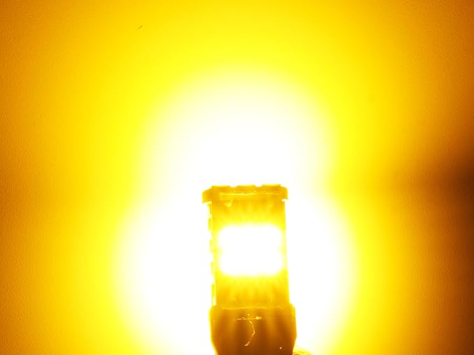 912 921 LED Bulb for Backup Reverse Lights, 2835 15-SMD Chipsets Error Free 300% Super Bright 906 922 W16W T15 LED Lights - (Pack of 2, Amber)