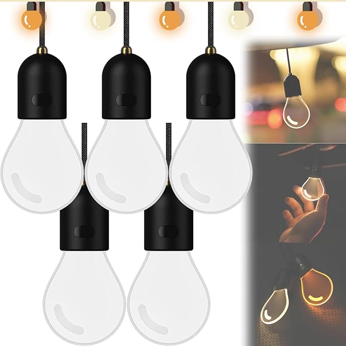 2D Flat Luminous Car Interior Pendant Light, Mini Hanging Interior Rearview Mirror Ambient Light, Bulb Car Decor Interior Wireless, Adjustable LED Ambient Atmosphere Light with Warm Cool Modes