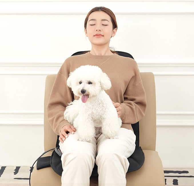 Upgraded Length Back Massager with Heat,10 Vibration Massage Seat Cushion for Home,Heated Seat Cover Cushion for Pain Relief