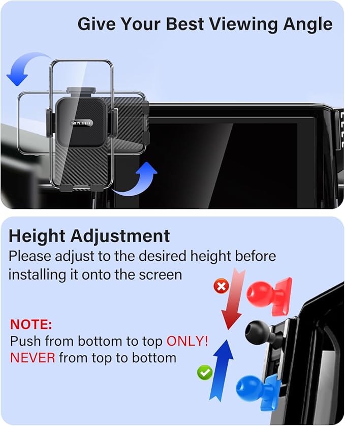 Car Phone Holder for Ford Bronco Sport 2021 2022 2023 2024 Accessories 8-Inch Screen Fixed Clip, Automobile Cradles Phone Mount, Cell Phone Base Not Block Air Vent(NOT FIT 2025, NOT FIT Bronco)