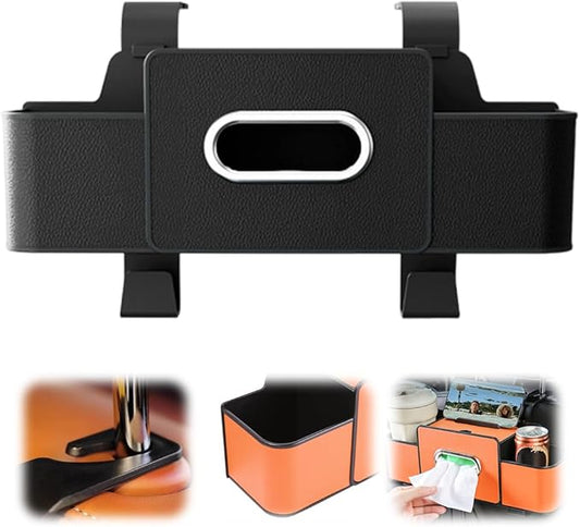 3-in-1 Car Backseat Organizer, 2025 New Car Window Storage Tray, Multifunctional back seat organizer, Universal car seat organizer for SUV and sedan, Vehicle seat organizer (Black)