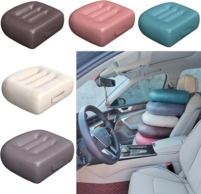 Back Cushion for Office Chair/with Carry Handle Car Seat Cushions for Short People Lower Back Pain Relief-for Car/Wheelchair/Computer and Desk Chair/Seat Cushion Pillow for Office Chair/Blue