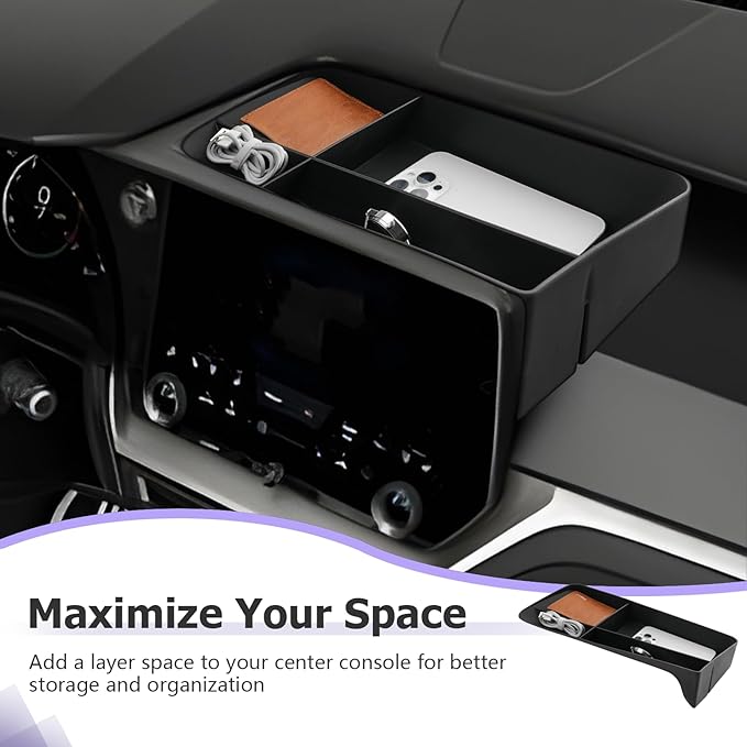 LUWU for 2025 2026 Lexus TX Dashboard Storage Tray 2024 2025 2026 Lexus TX 350/500h/550h+ 14-inch Behind Screen Organizer Center Console Display Box Dash Tray Lexus TX 2026 (Only for 14" Screen)