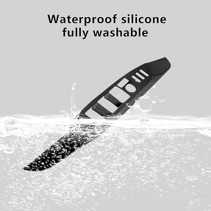 Temmis 4PCS Car Door Window Switch Panel Cover for Toyota Camry 2024-2025, Auto Interior Decor Accessories Armrest Trim Silicone Style Kit-Black (Seats Without Memory Function)