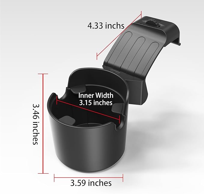 2025 2026 Upgraded Tesla Model Y Juniper & Model 3 Dashboard Cup Holder & Organizer Multi-Functional ABS Storage Box Non-Adhesive Secure Lock Design Fits Front Left/Right Easy Install, No Damage