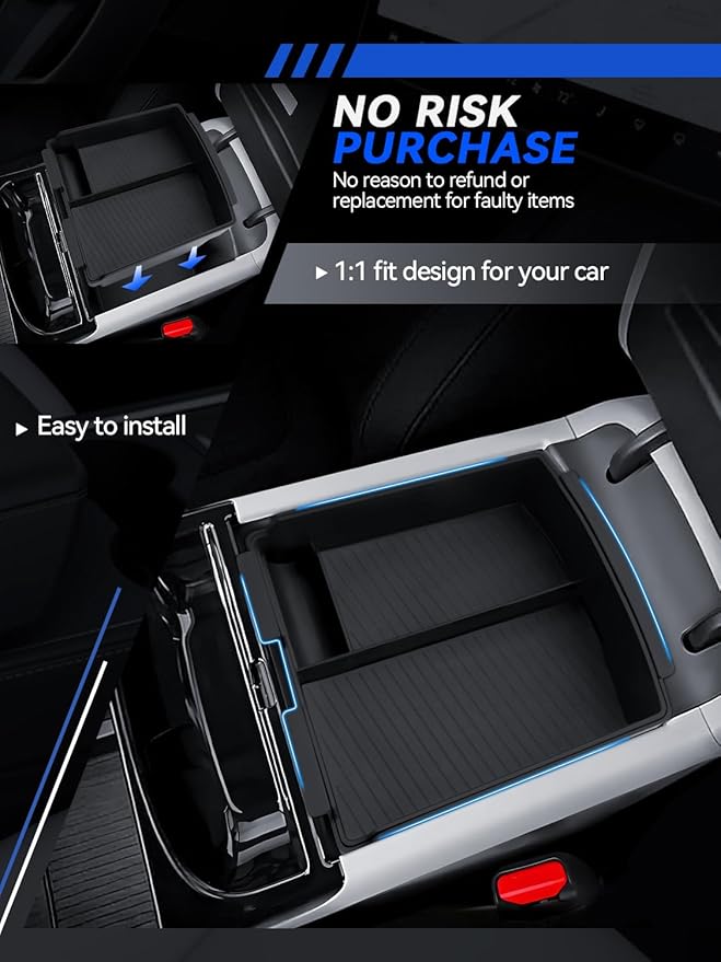 for Tucson Center Console Organizer Double-Layer 2025-2026 Hyundai Tucson(Limited) & Tucson Hybrid & Tucson Plug-in Hybrid Accessories Armrest Tray-ONLY Fit Tucson with Electronic Shift