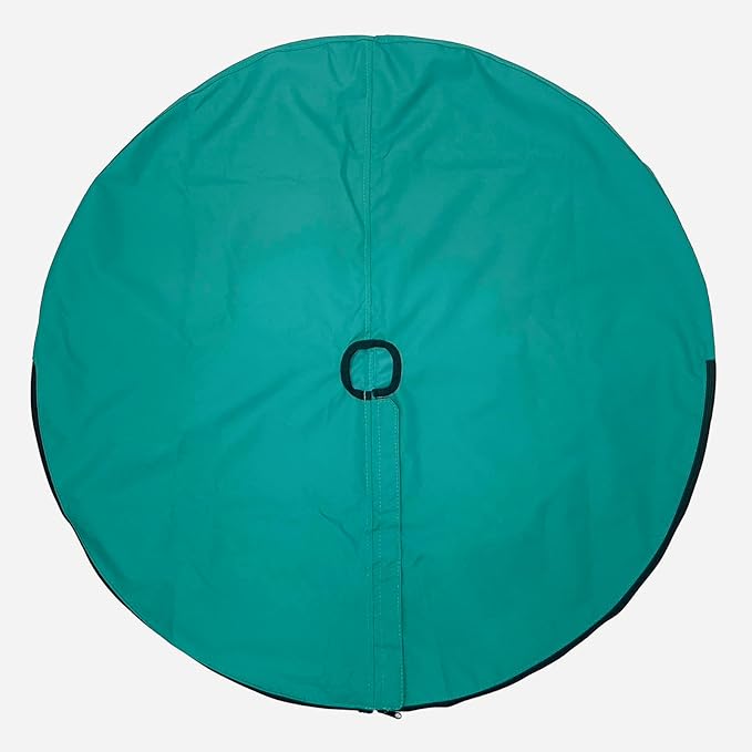 SavvyCraft Waterproof Boat Steering Wheel Covers, Heavy Duty Solution-Dyed 600D Fade-Resistant UV Protection Sailboat Yacht Marine Steering Wheel Protector Case, Vecro and Zipper Closure Teal 60"